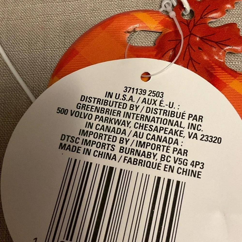 Festive Plaid Gnome Ornament - Green and Orange